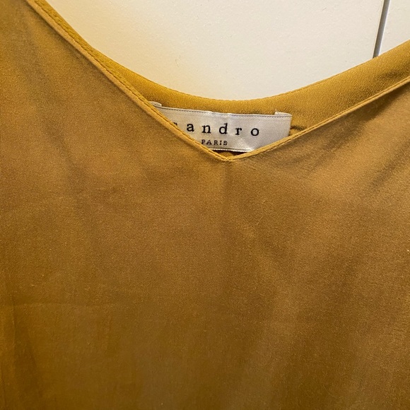 Sandro Gold Silk Top - Picture 2 of 5